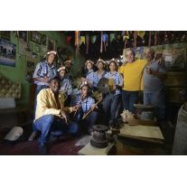 João do pife, Jean-Luc Thomas, Banda do Pifanos Caruararu. Photographie : (…)